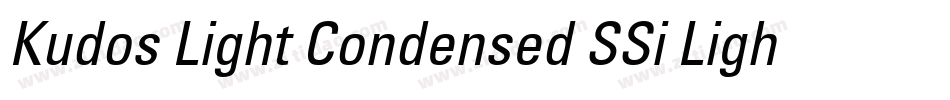 Kudos Light Condensed SSi Light Condensed Italic字体转换